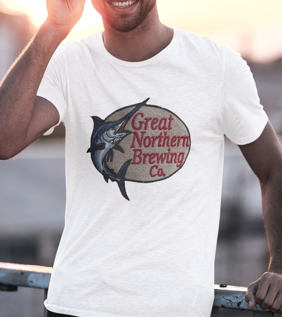 Great Northern Brewing Co Marlin Embroidery T-Shirt