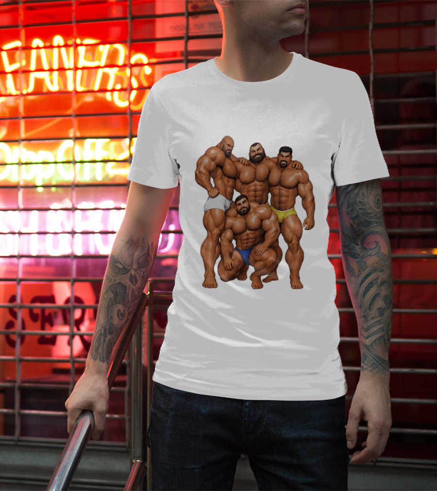 Group Of Muscular Bodybuilders Bodybuilding Fitness Champions T-Shirt