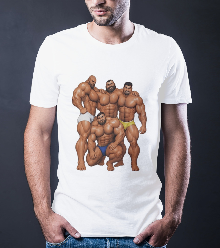 Group Of Muscular Bodybuilders Bodybuilding Fitness Champions T-Shirt