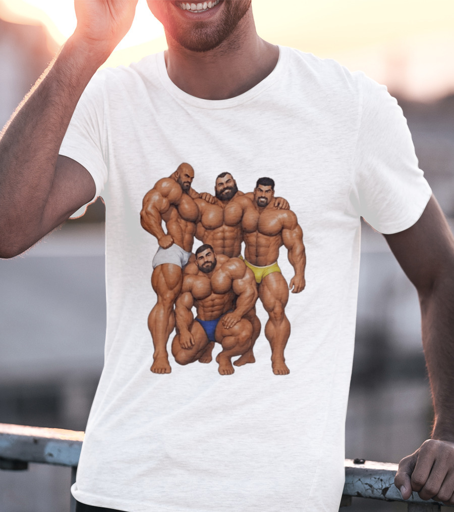 Group Of Muscular Bodybuilders Bodybuilding Fitness Champions T-Shirt