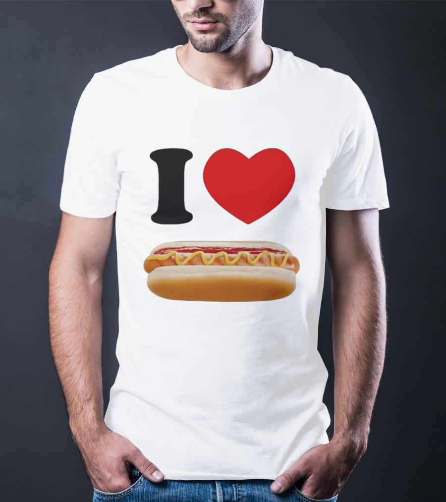 I Love Hot Dogs Summer Grilling Food T-Shirt