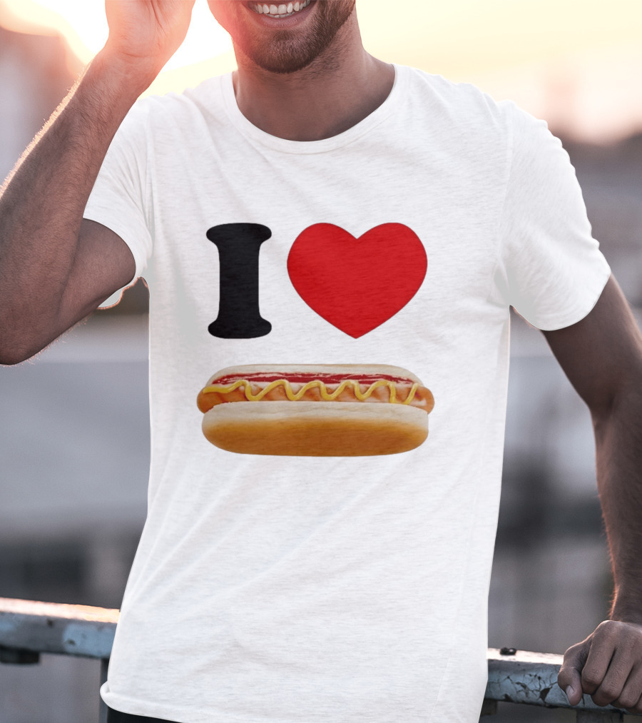 I Love Hot Dogs Summer Grilling Food T-Shirt