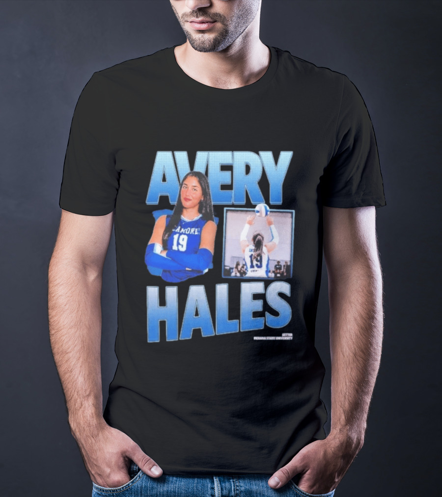 Avery Hales Indiana State Sycamores Volleyball No 19 Setter T-Shirt
