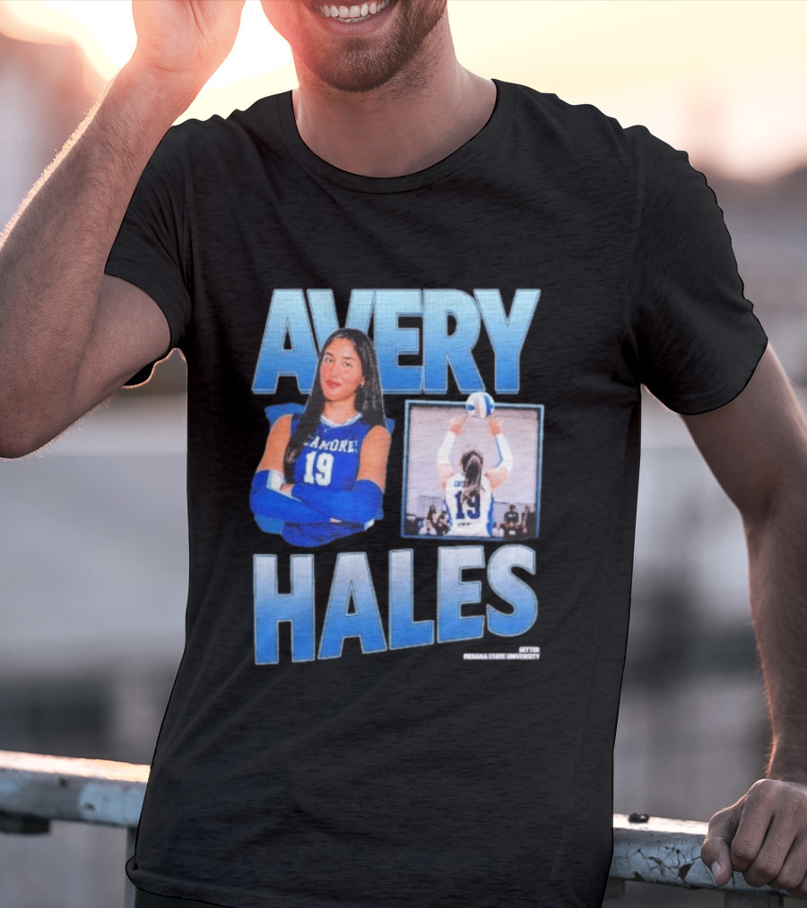 Avery Hales Indiana State Sycamores Volleyball No 19 Setter T-Shirt