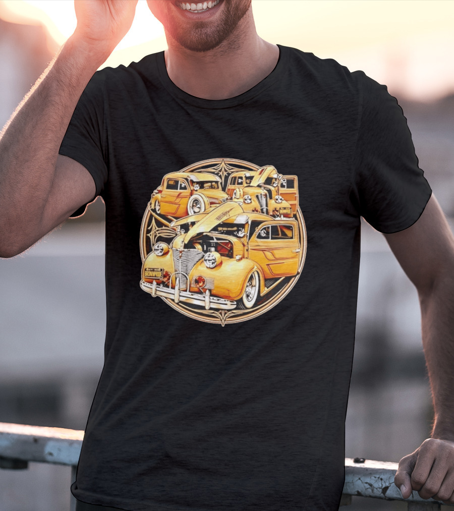 Brown Pride Lowrider Classic Cars Vintage Custom Car Art Deco T-Shirt
