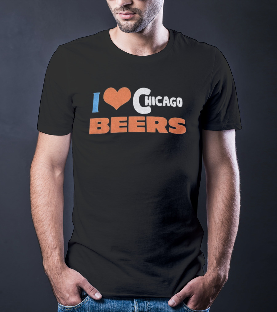 I Love Chicago Beers Dad T-Shirt