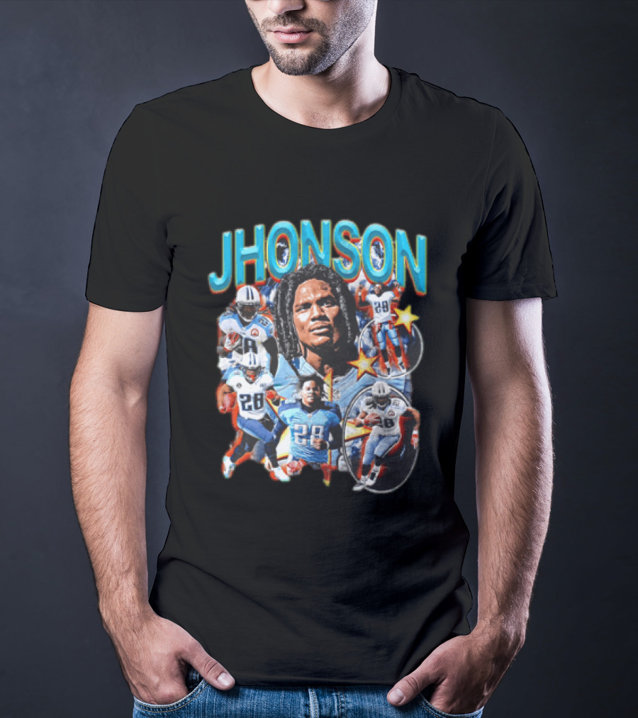 Chris Johnson Tennessee Titans 2000 Yard Season Jhonson 28 NFL Football T-Shirt