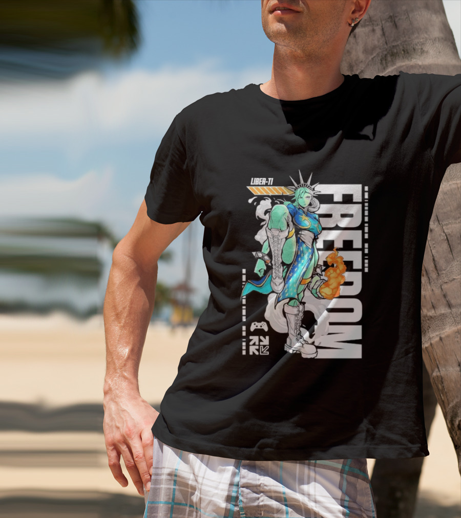 Liber Ti Chun Li Freedom Statue Of Liberty T-Shirt