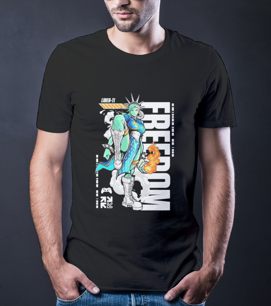 Liber Ti Chun Li Freedom Statue Of Liberty T-Shirt