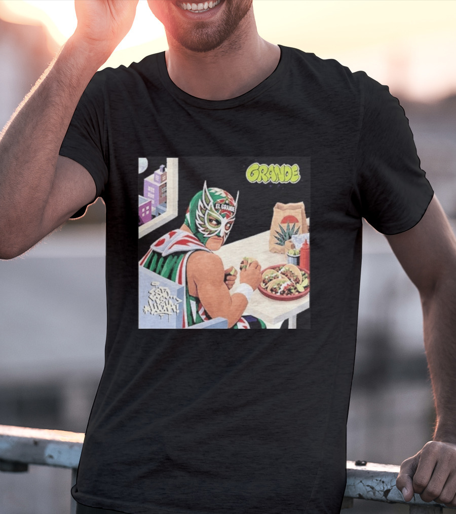El Grande America Tacos Wrestling Luchador Comic T-Shirt