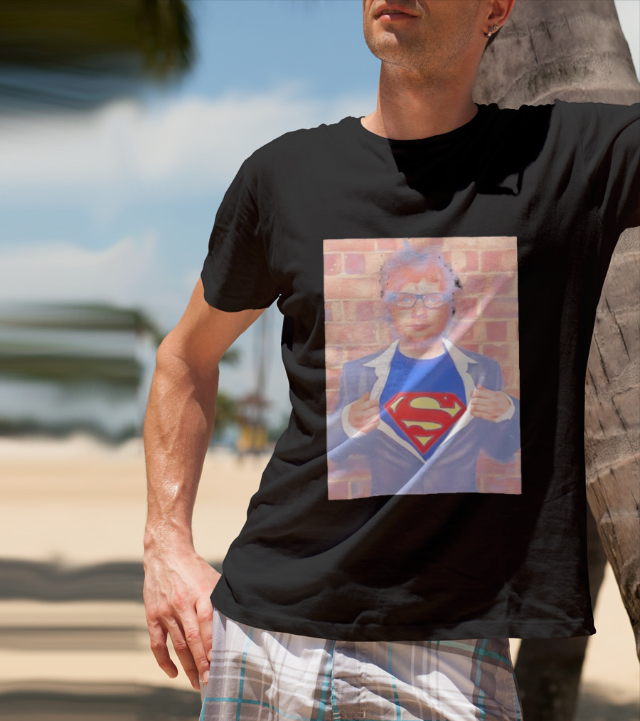 Ed Sheeran Superman Style Hero Look Iconic Rare Find T-Shirt