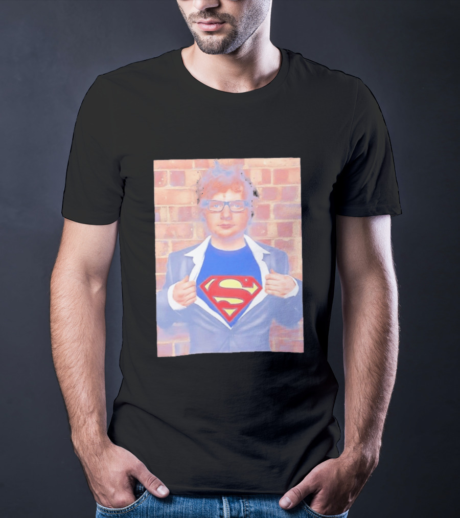 Ed Sheeran Superman Style Hero Look Iconic Rare Find T-Shirt