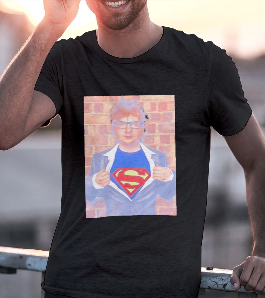Ed Sheeran Superman Style Hero Look Iconic Rare Find T-Shirt