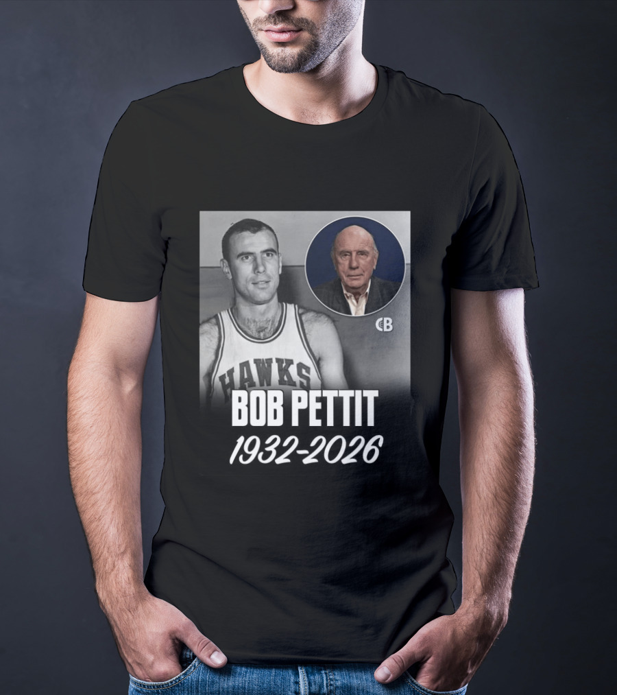 Bob Pettit Hawks Legend 1932 2026 T-Shirt