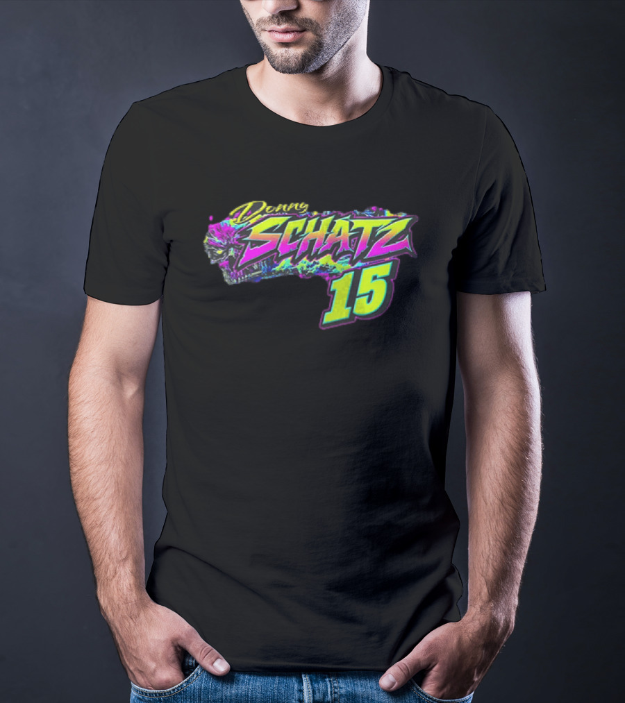 Donny Schatz 15 Vibrant Racing Skull World Of Outlaws Sprint Cars T-Shirt