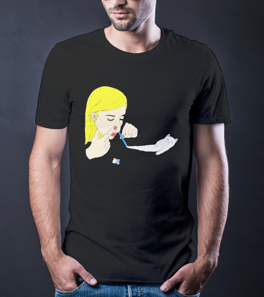 Ripndip Nermal Snorting Cat Blonde Girl Streetwear T-Shirt