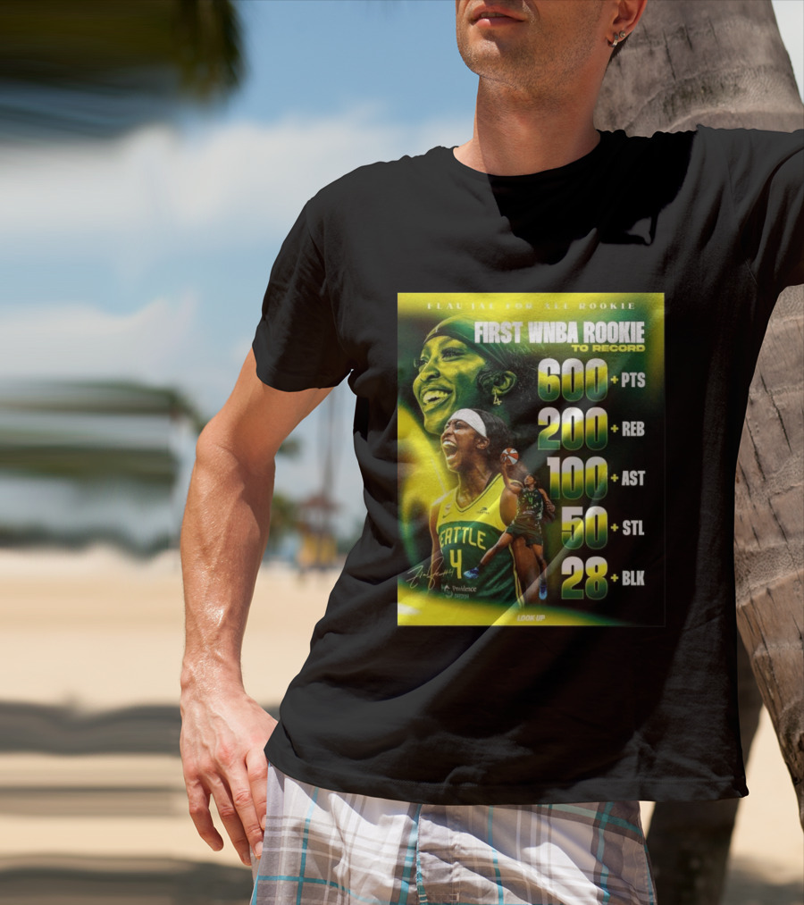 Flau'jae For All Rookie First WNBA Rookie To Record 600+ PTS 200+ REB 100+ AST 50+ STL 28+ BLK Seattle T-Shirt