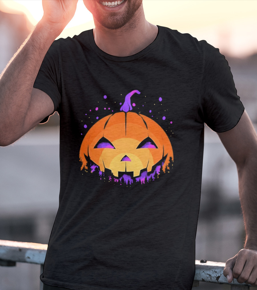 Spooky Jack O' Lantern Vibrant Halloween Vibes T-Shirt