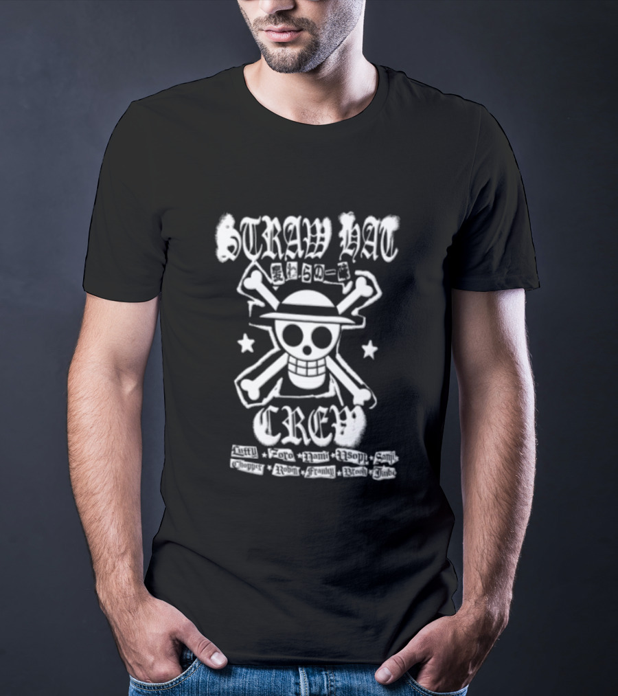 Straw Hat Crew Monkey D Luffy Roronoa Zoro Nami Usopp Sanji Chopper Robin Enocka Franky Ethan Brook Jinbe T-Shirt