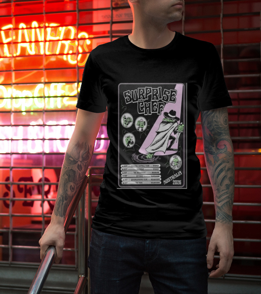 Surprise Chef Australia Tour 2026 The Brightside Brisbane Oct 15 Show T-Shirt