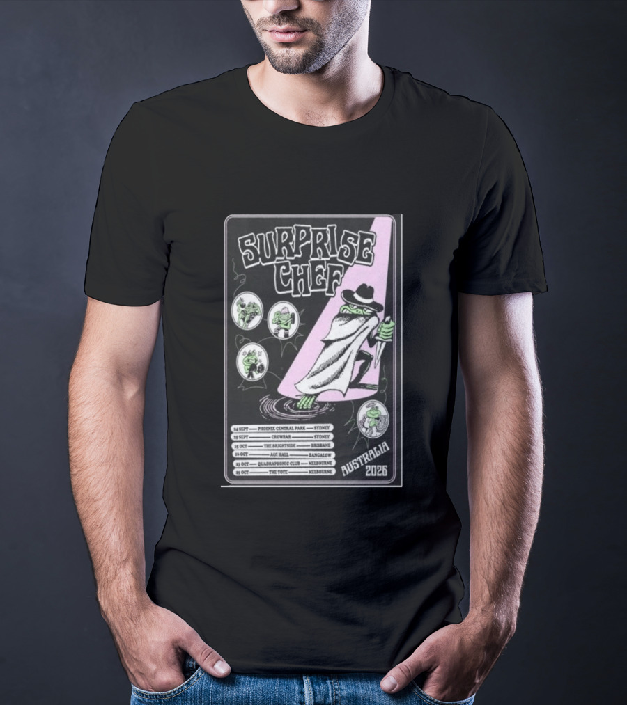 Surprise Chef Australia Tour 2026 The Brightside Brisbane Oct 15 Show T-Shirt