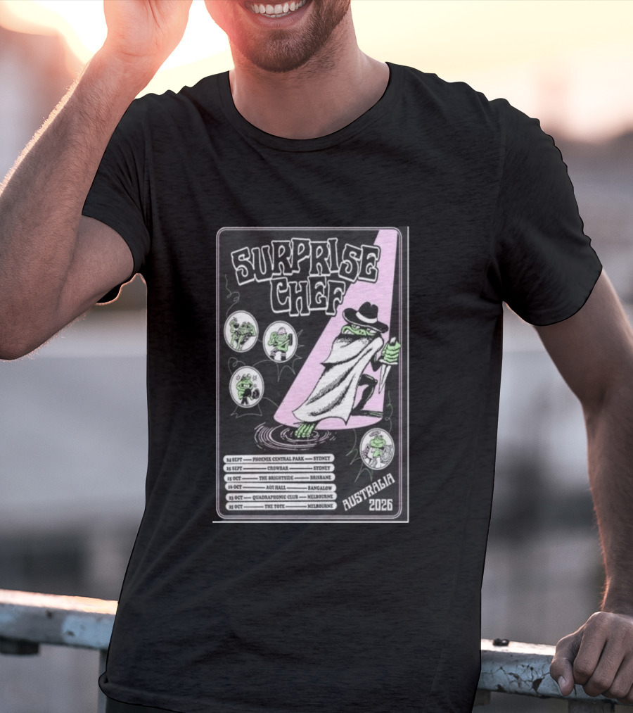 Surprise Chef Australia Tour 2026 The Brightside Brisbane Oct 15 Show T-Shirt