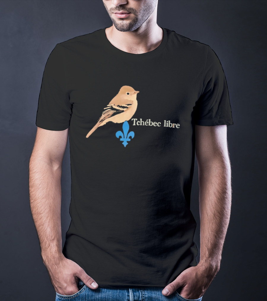 Tchébec Libre Fleur De Lis Quebec Bird T-Shirt
