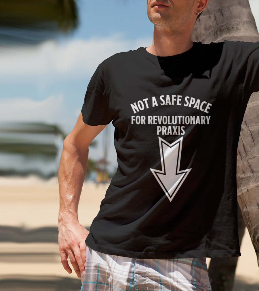 Not A Safe Space For Revolutionary Praxis Downward Arrow T-Shirt