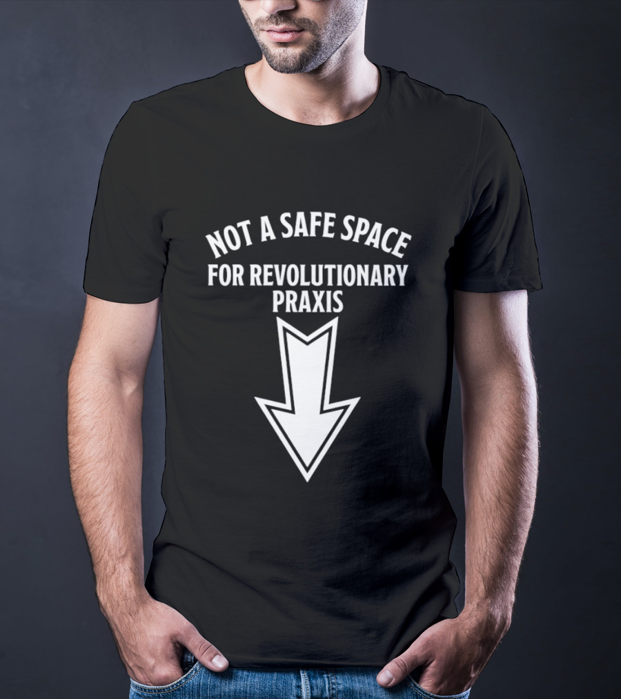 Not A Safe Space For Revolutionary Praxis Downward Arrow T-Shirt