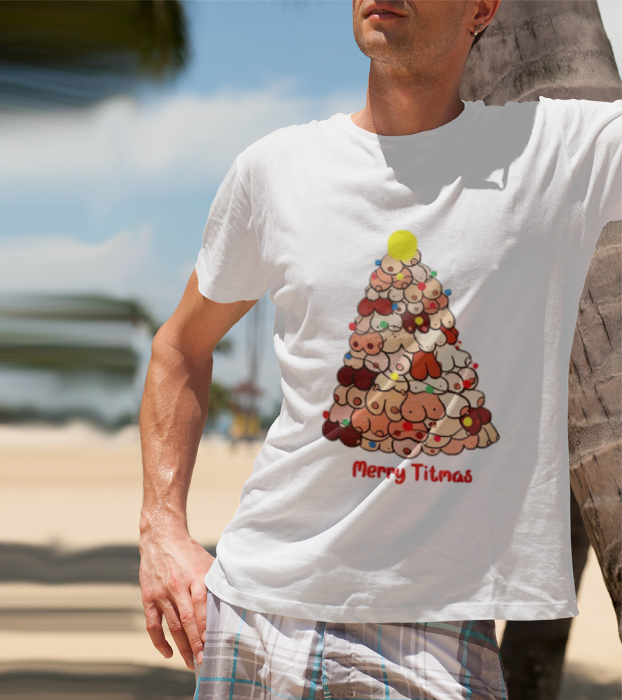 Merry Titmas Christmas Tree Fun Festive T-Shirt