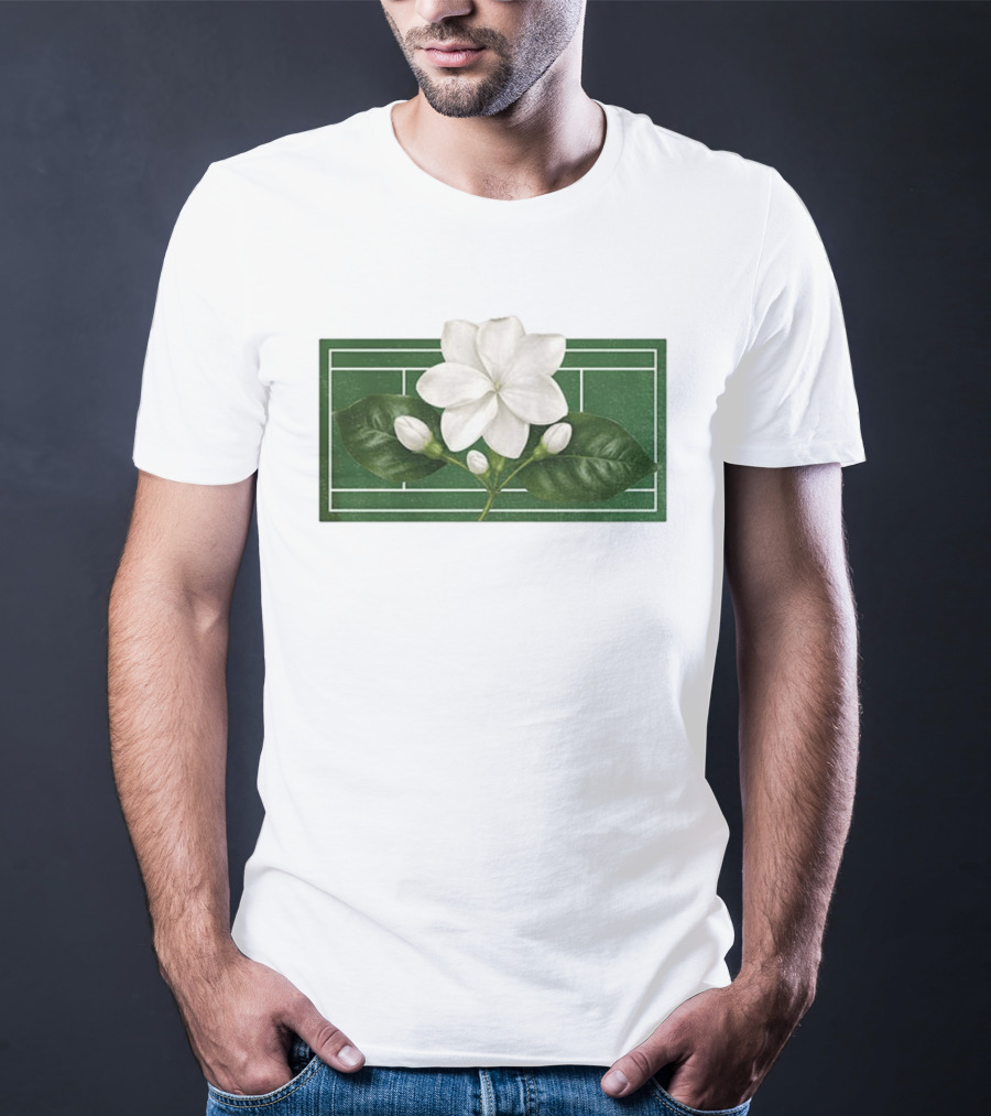 Colors Alex Eala Sampaguita Bloom Tennis 2026 White Flower Green Court T-Shirt