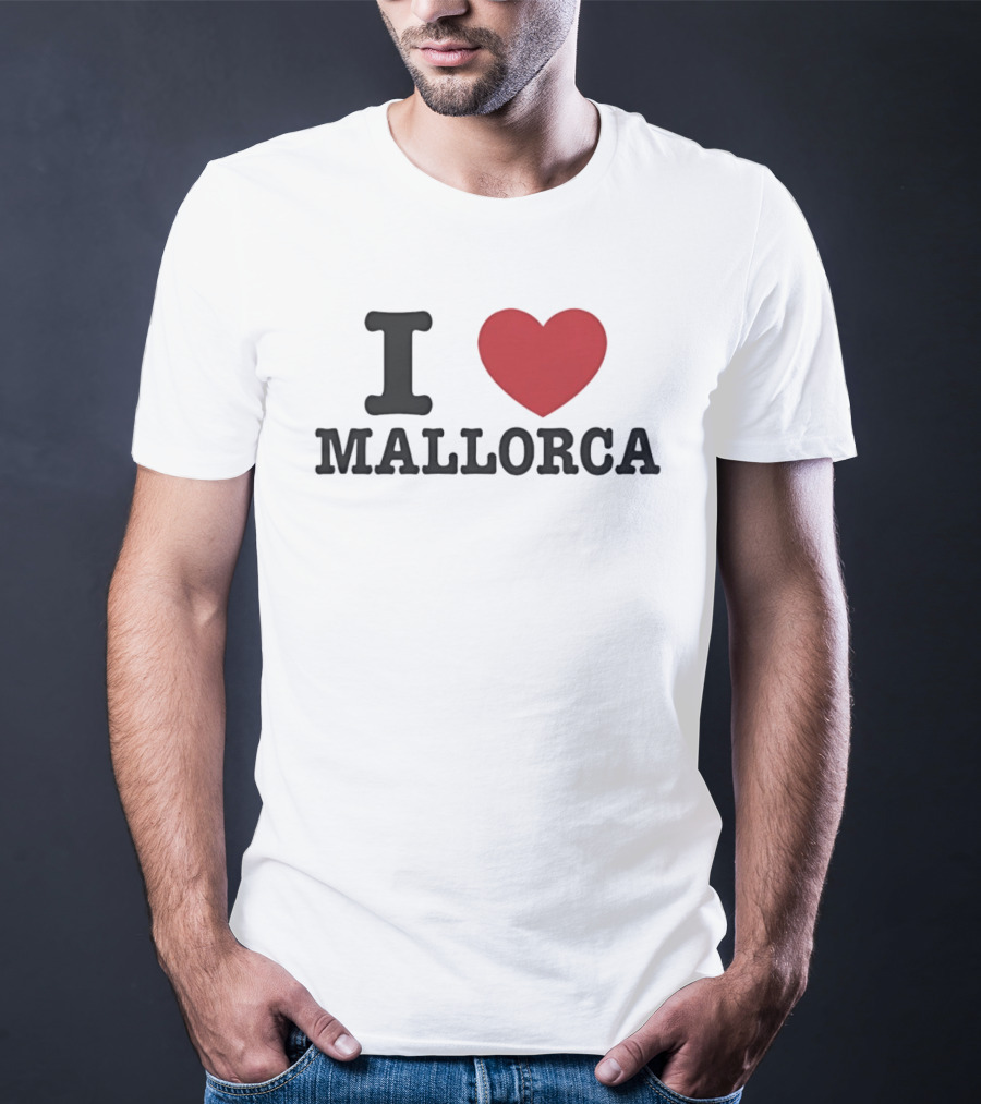 I Love Mallorca Spain Travel Vacation Balearic Islands Iconic Heart T-Shirt