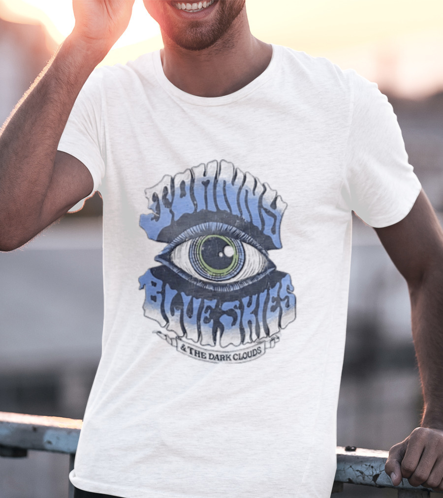 Johnny Blue Skies The Dark Clouds Large Human Eye Iris T-Shirt