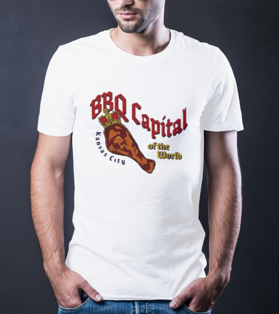 Kansas City BBQ Capital Of The World Leg With Crown T-Shirt