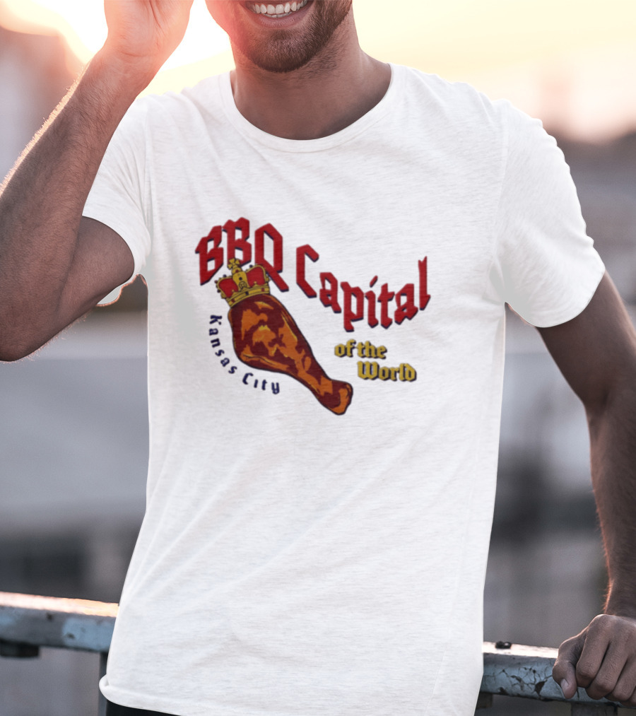Kansas City BBQ Capital Of The World Leg With Crown T-Shirt