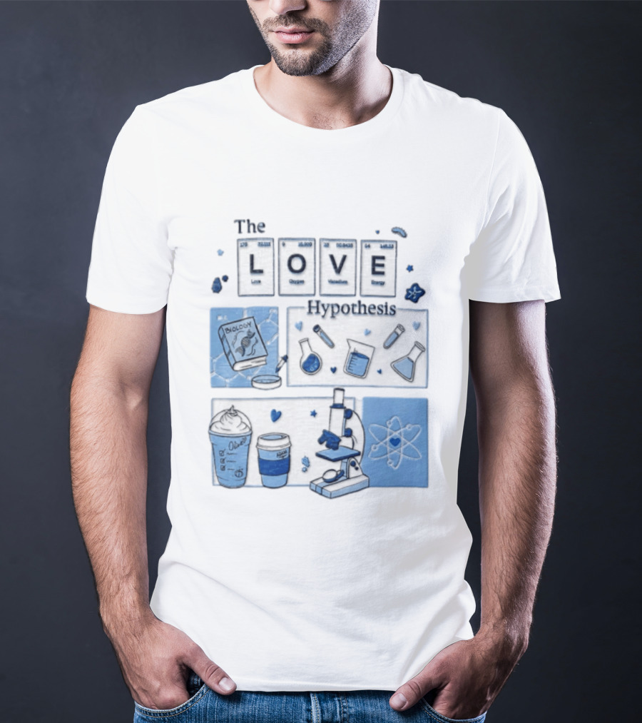 The Love Hypothesis Periodic Table Science Equipment Microscope Biology Book Chemistry T-Shirt