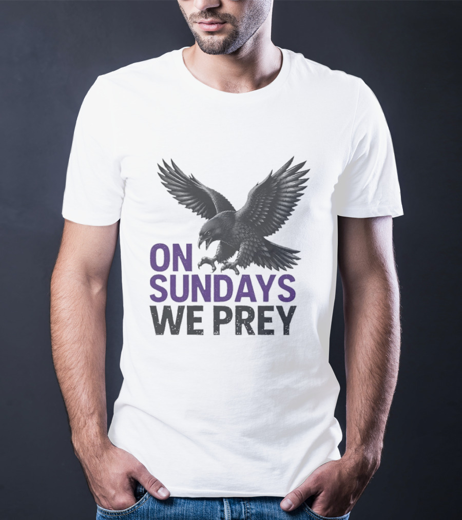 On Sundays We Prey Baltimore Ravens Football Fan T-Shirt