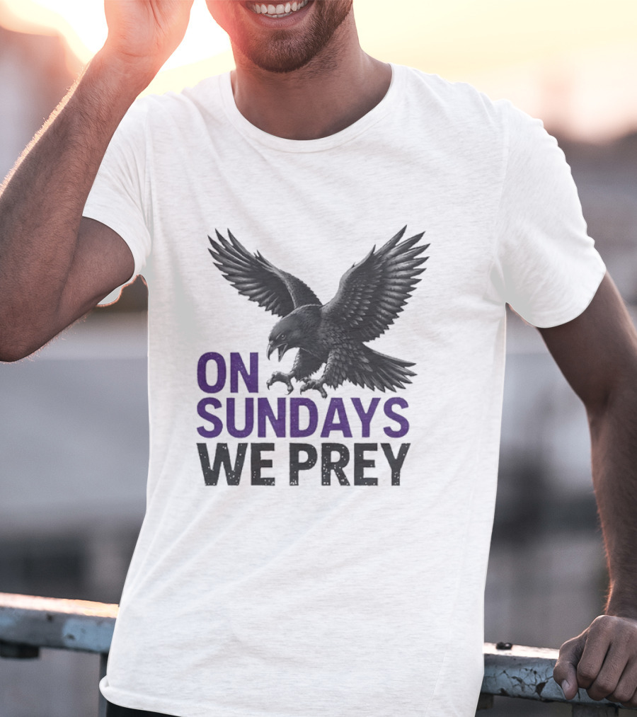 On Sundays We Prey Baltimore Ravens Football Fan T-Shirt