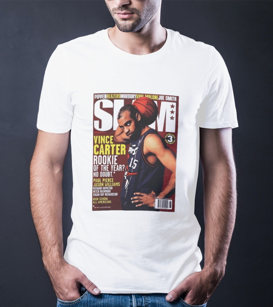 Vince Carter Slam Magazine Rookie Of The Year No Doubt Basketball Paul Pierce Jason Williams T-Shirt
