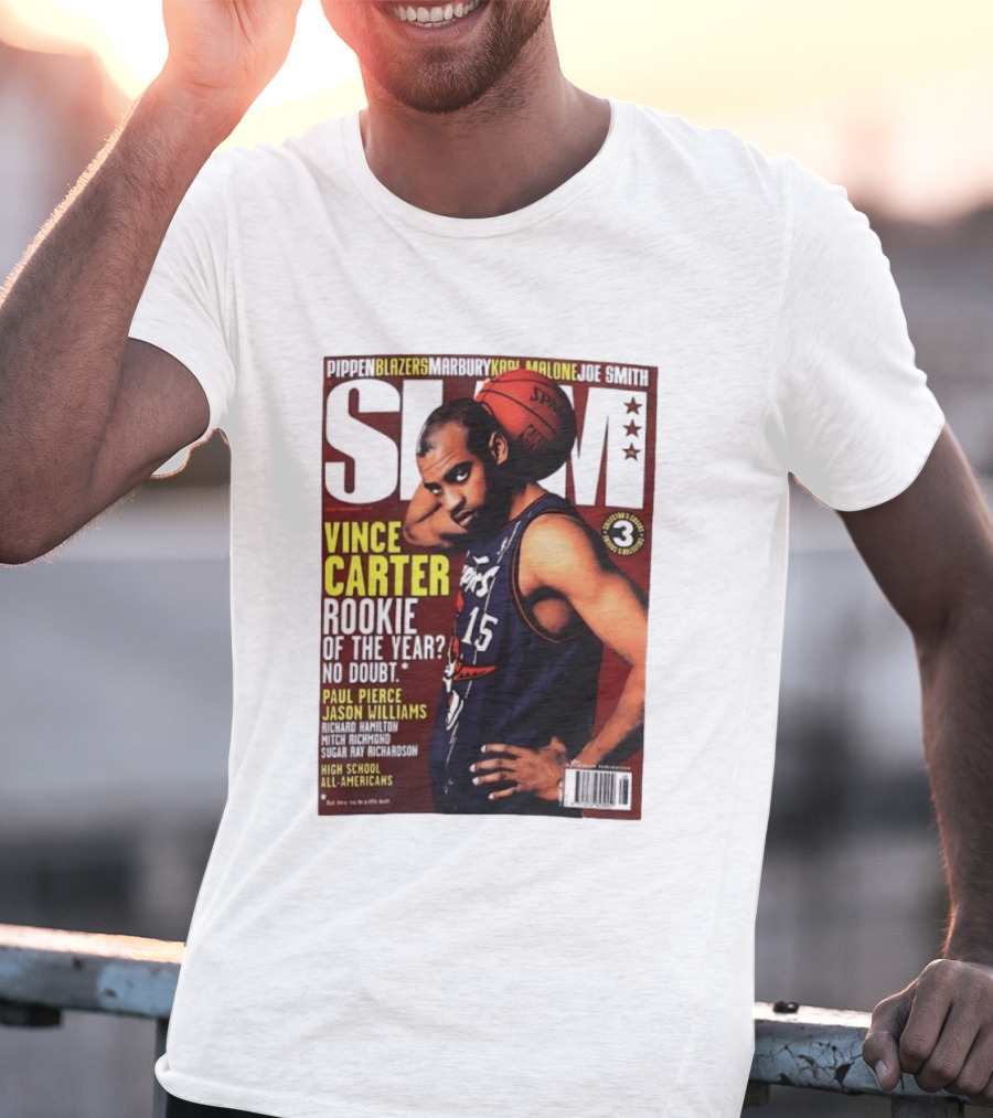Vince Carter Slam Magazine Rookie Of The Year No Doubt Basketball Paul Pierce Jason Williams T-Shirt