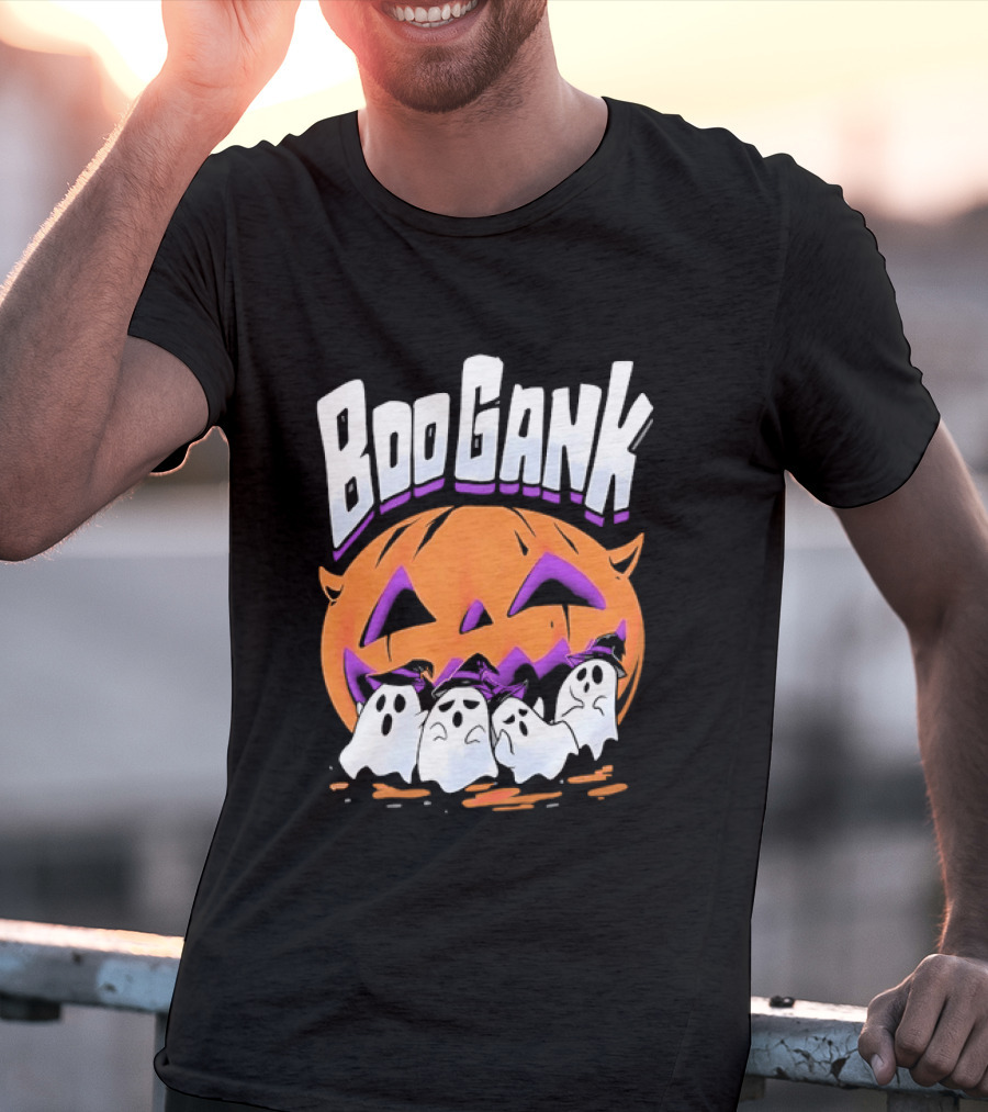 Boo Gank Halloween Pumpkin Ghosts Spooky T-Shirt