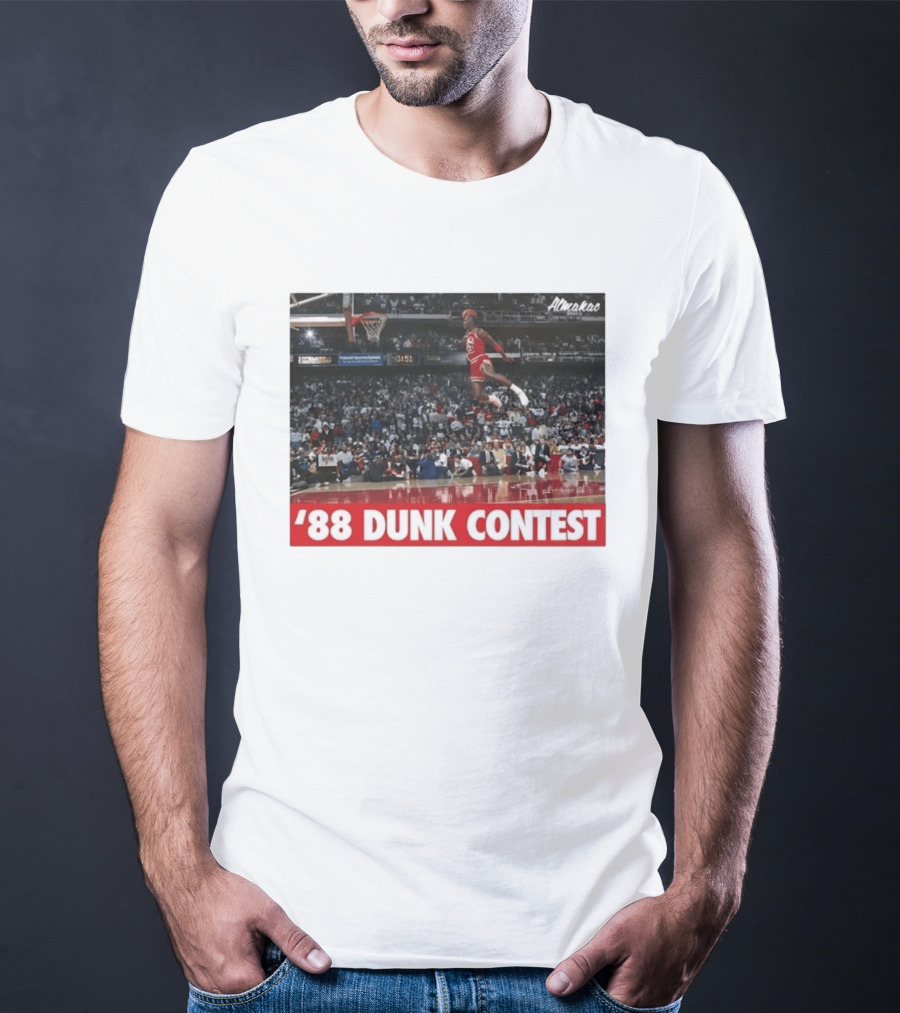 Michael Jordan 1988 Dunk Contest Chicago Bulls Almako Basketball NBA Legend T-Shirt