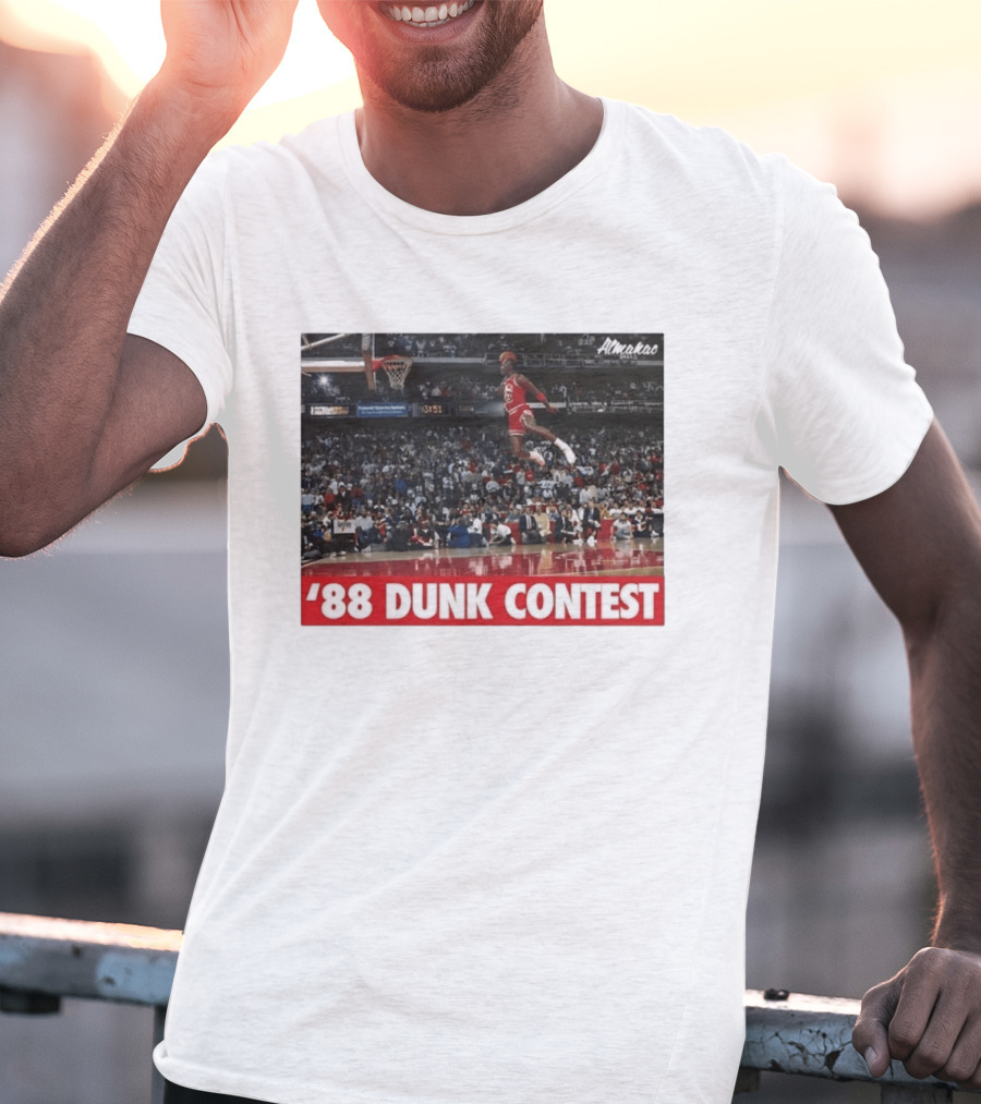 Michael Jordan 1988 Dunk Contest Chicago Bulls Almako Basketball NBA Legend T-Shirt