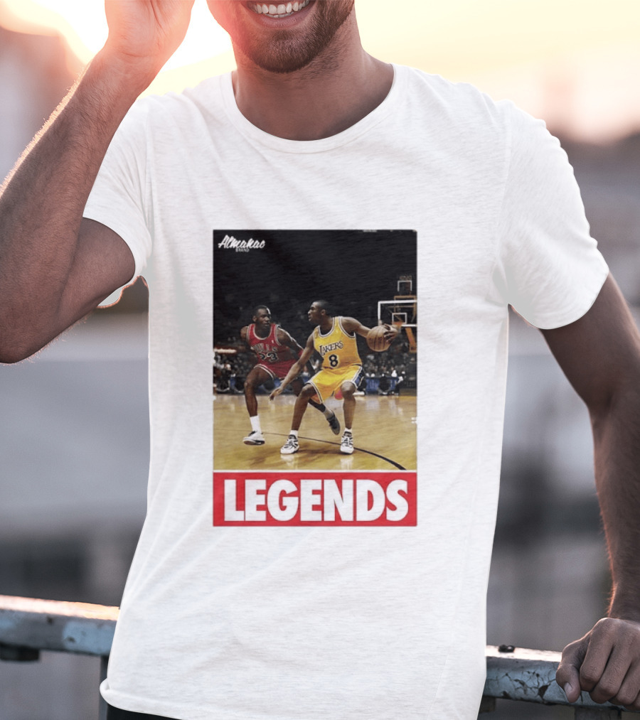 Michael Jordan Vs Kobe Bryant Legends Chicago Bulls Lakers T-Shirt