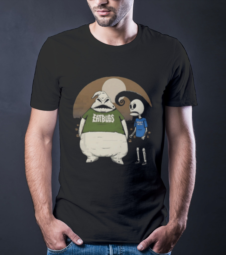 Oogie Boogie Jack Skellington Eat Bugs Spooky Vibes The Nightmare Before Christmas Halloween T-Shirt