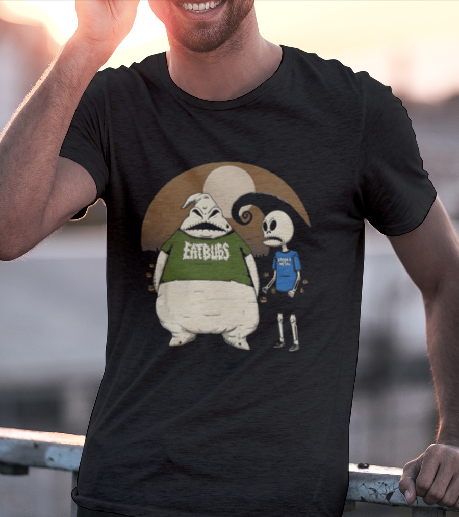 Oogie Boogie Jack Skellington Eat Bugs Spooky Vibes The Nightmare Before Christmas Halloween T-Shirt