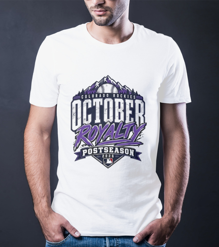 Colorado Rockies October Royalty Postseason Baseball 2026 T-Shirt