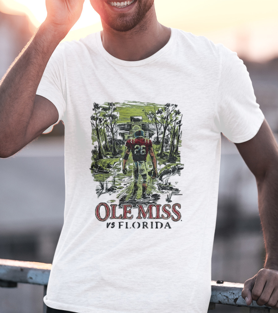 Ole Miss Vs Florida 2026 Game Day Football Player T-Shirt