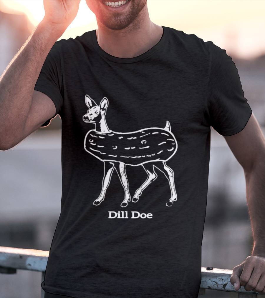 Dill Doe Deer Pickle Pun Animal Humor T-Shirt