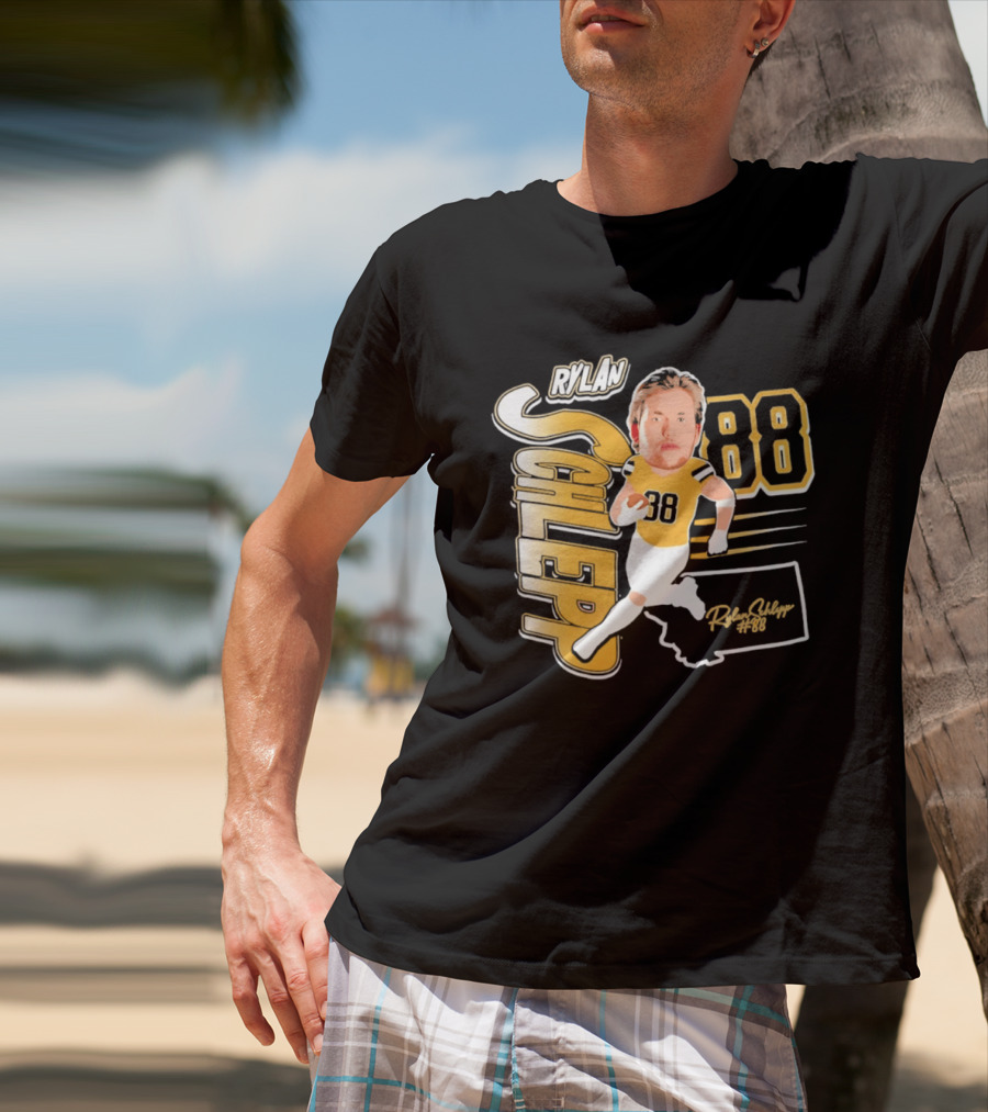 Rylan Schlepp 88 Montana Football Player Caricature T-Shirt
